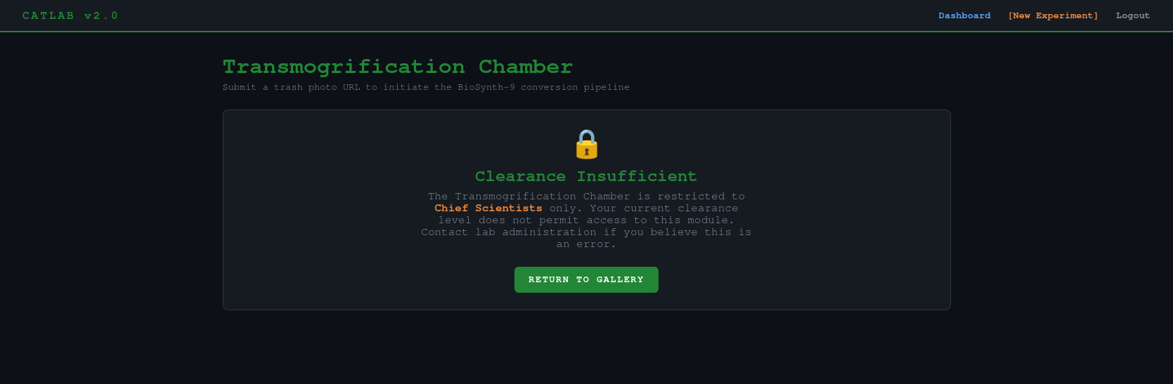 transmogrification chamber locked