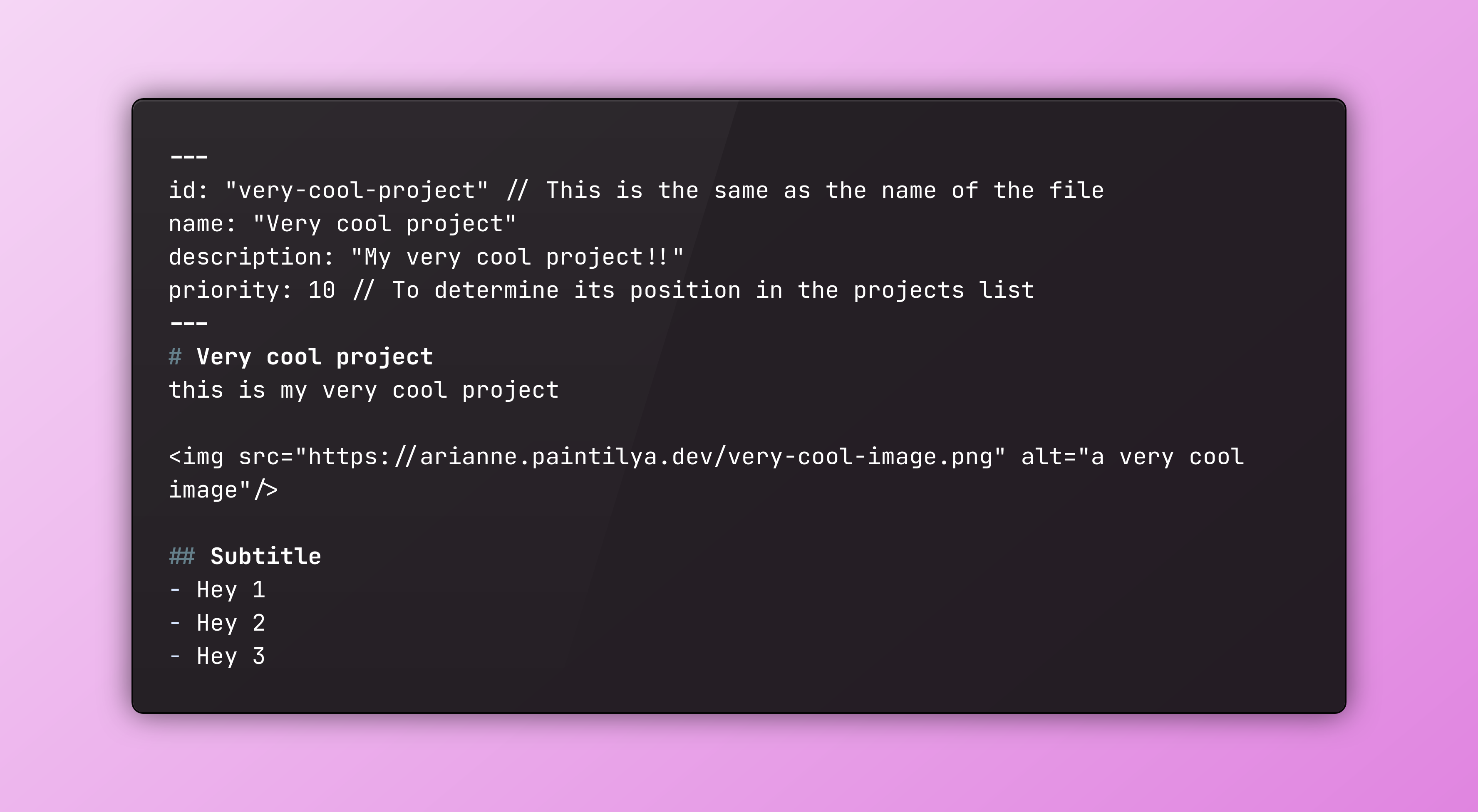 project file example